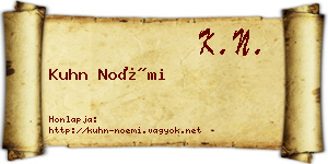 Kuhn Noémi névjegykártya